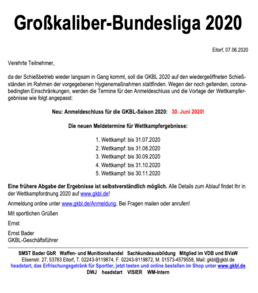 Großkaliber Bundesliga 2020
