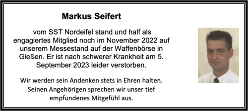 Nachruf Markus Seifert